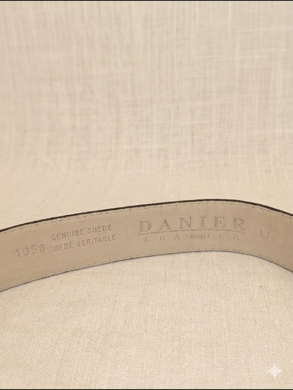 Danier Suede Belt with Brass Buckle - Picture 3 of 7